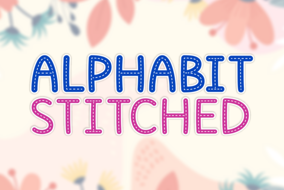 Alphabit Stitched: A Simple and Natural Display Font for Modern Creativity