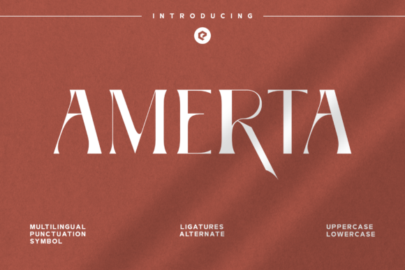 Amerta: A Modern Display Font for Creative Expression
