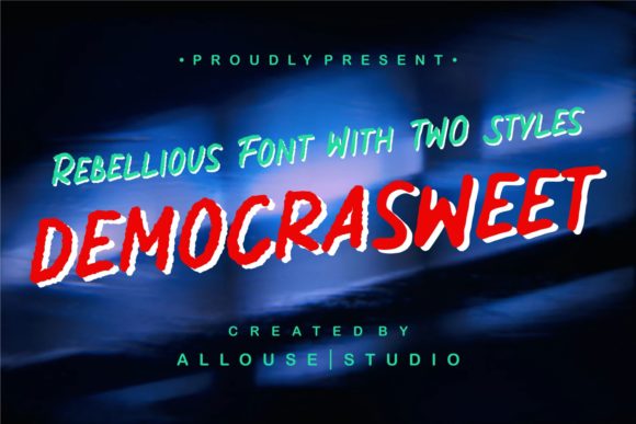 Democrasweet: A Simple and Neat Display Font for Creative and Professional Use