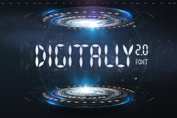 Digitally: A Futuristic Font for Modern Branding and Design