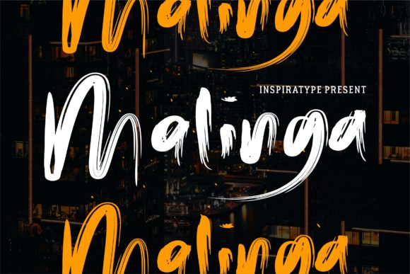 Discover the Unique Charm of Malinga: A Brushed Display Font for Modern Design