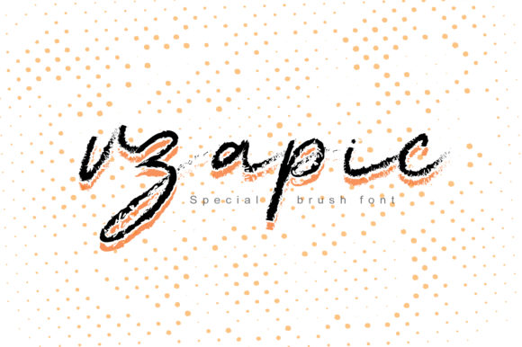 Vzapic: A Display Font with a Unique Brush Stroke Effect for Creative Designs